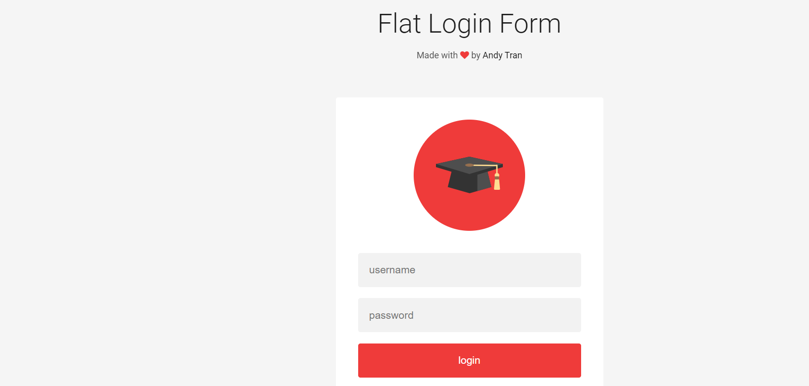 Login Flat